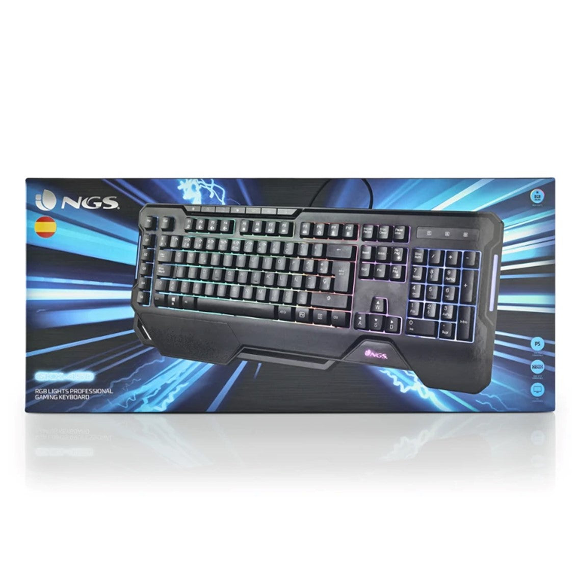 Teclado gaming ngs gkx - 450 - 2 usb rgb negro