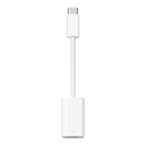 Adaptador lightning a usb tipo c apple macho - hembra blanco