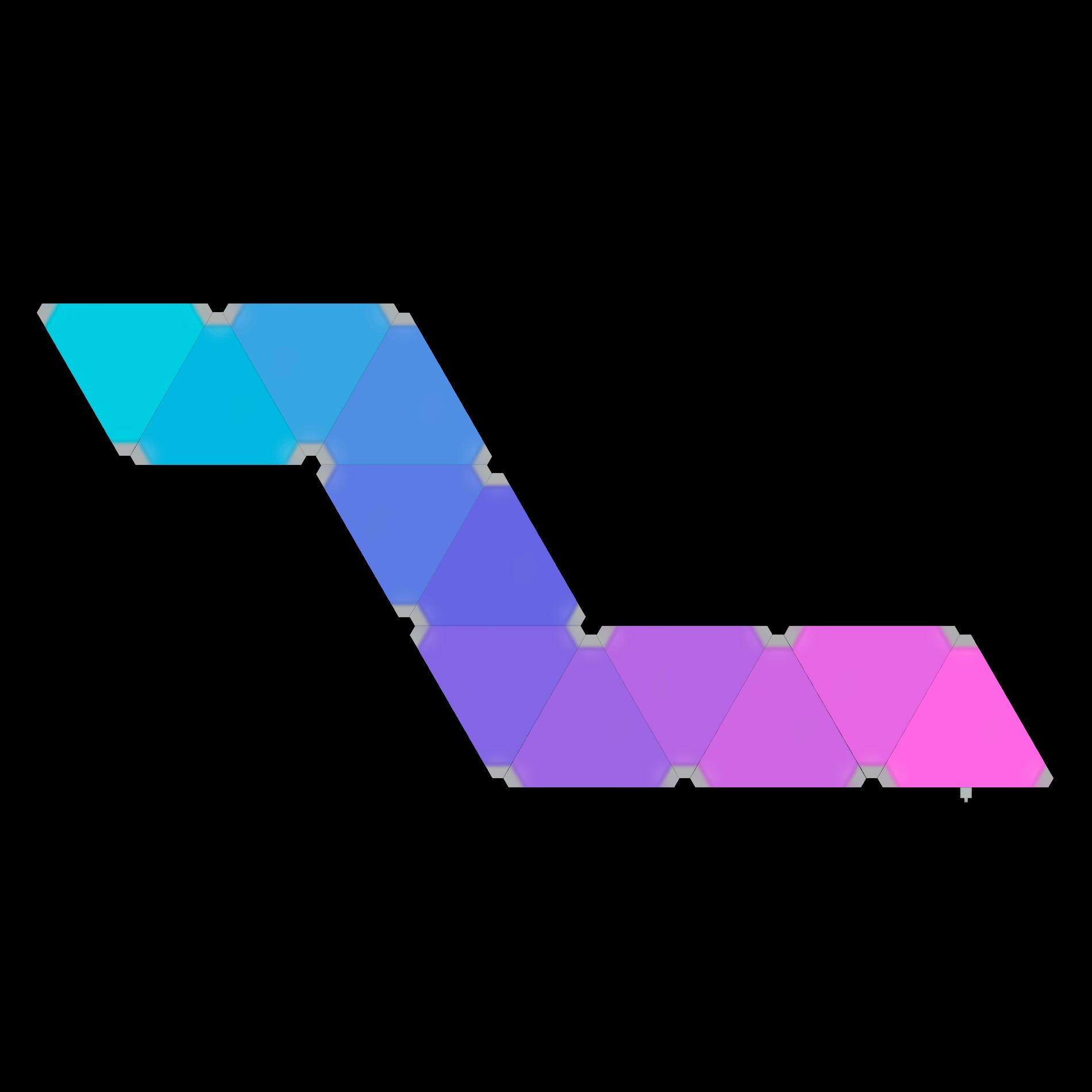 Phoenix astral kit de iluminación modular rgb con paneles triangulares