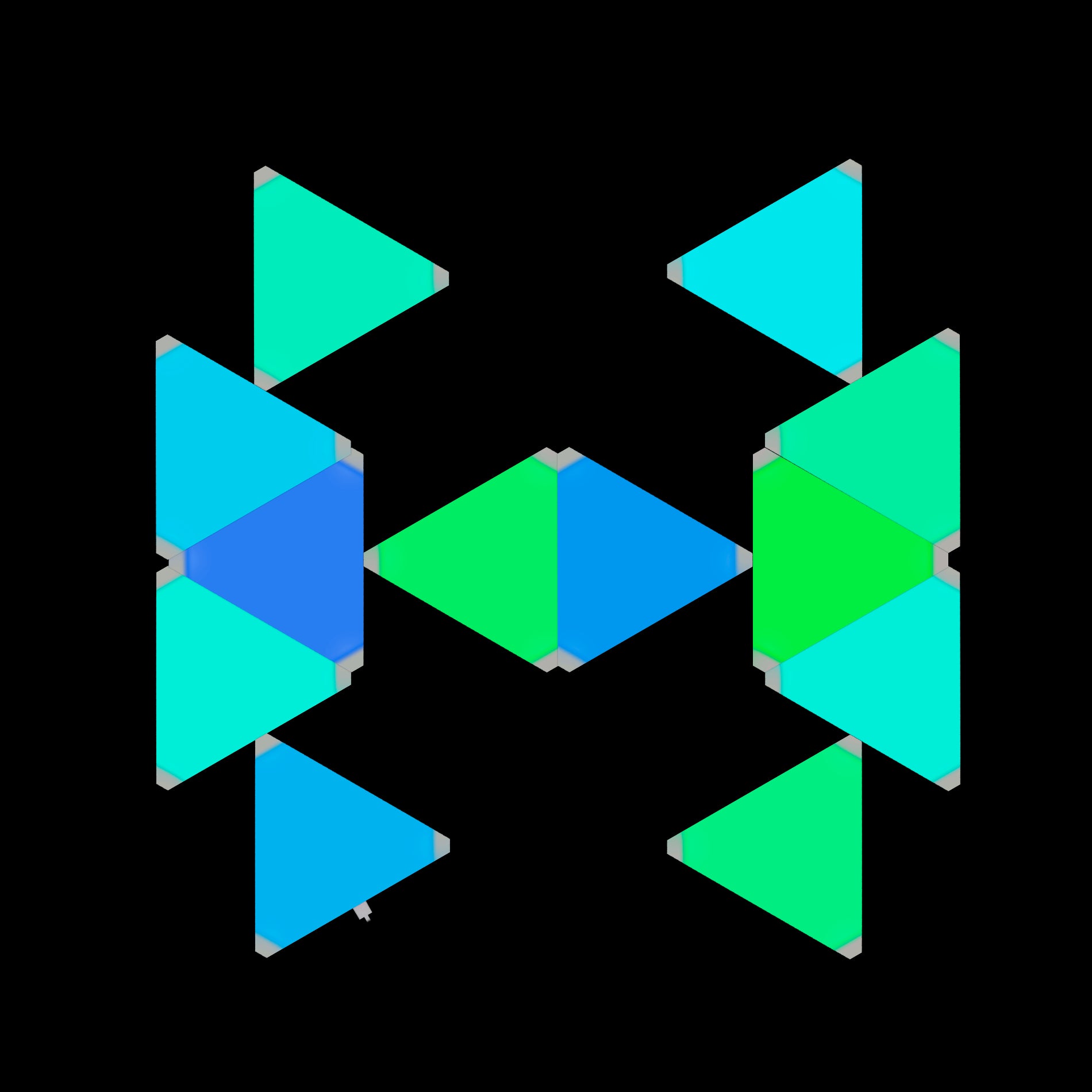 Phoenix astral kit de iluminación modular rgb con paneles triangulares