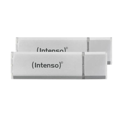 Memoria usb 3.2 intenso ultra 64gb pack 2 unidades aluminio