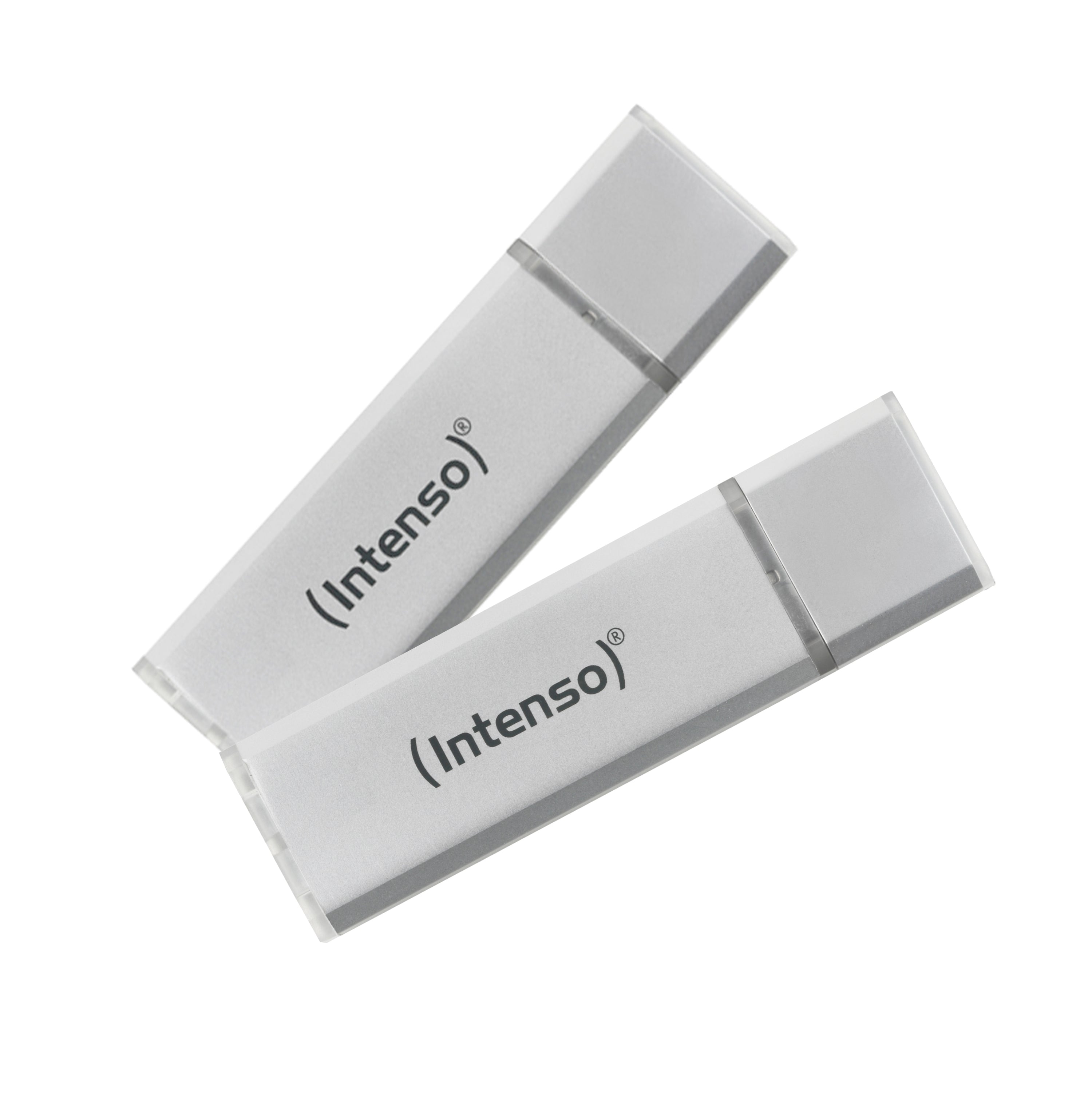 Memoria usb 3.2 intenso ultra 64gb pack 2 unidades aluminio