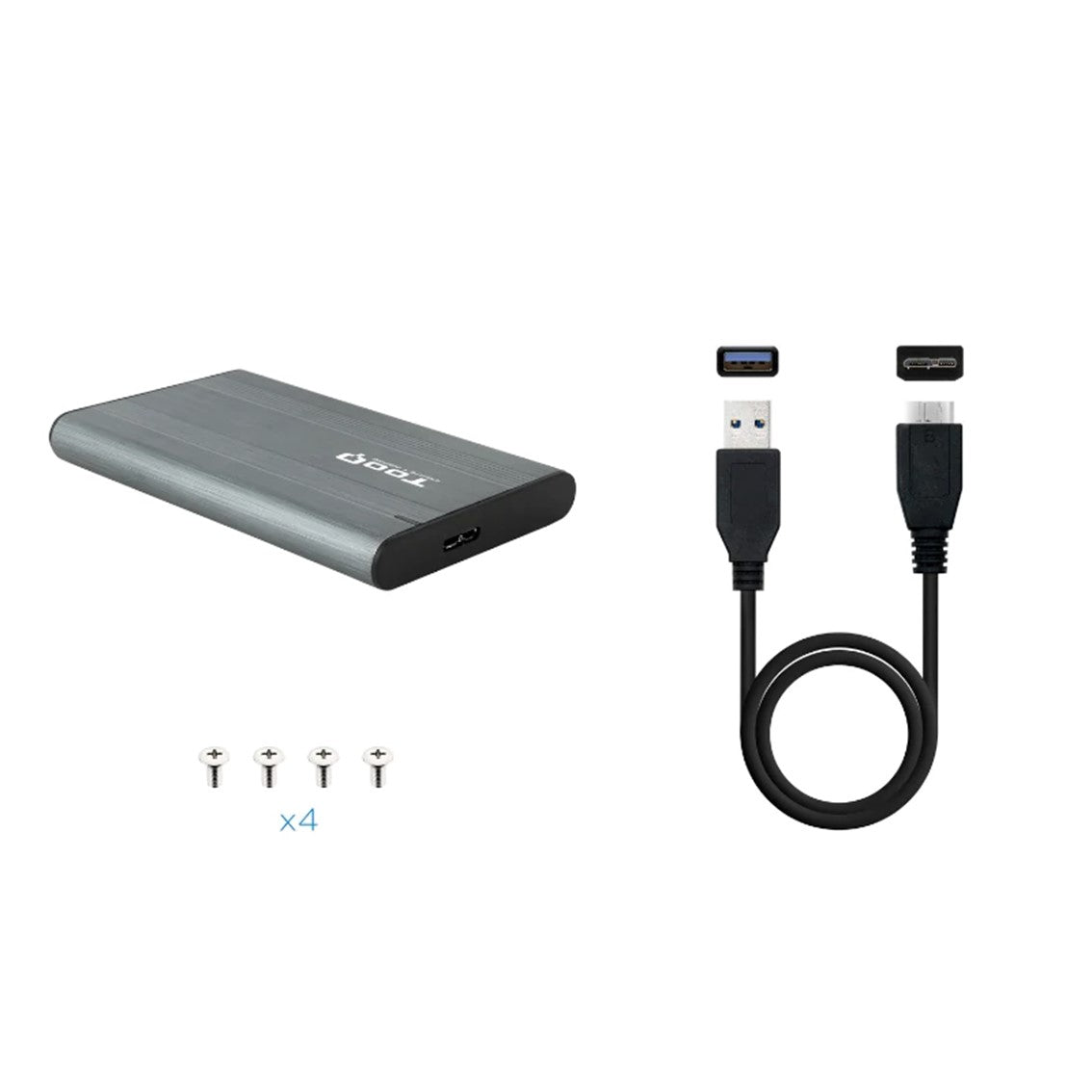 Carcasa disco duro tooq tqe - 2503g para ssd 2.5pulgadas usb tipo b negra