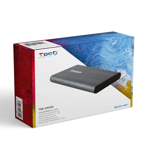 Carcasa disco duro tooq tqe - 2503g para ssd 2.5pulgadas usb tipo b negra