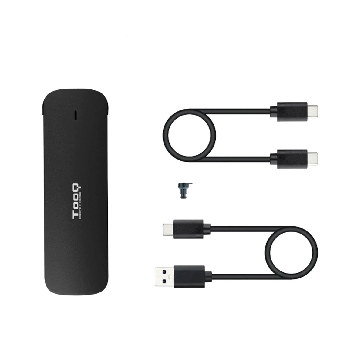 Carcasa disco duro tooq tqe - 2201b para ssd m.2 usb tipo c negra