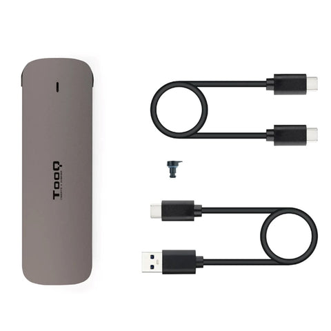 Carcasa disco duro tooq tqe - 2202br para ssd m.2 usb tipo c marron