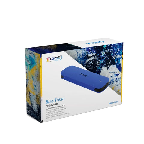 Carcasa disco duro tooq tqe - 2201bl para ssd m.2 usb tipo c azul