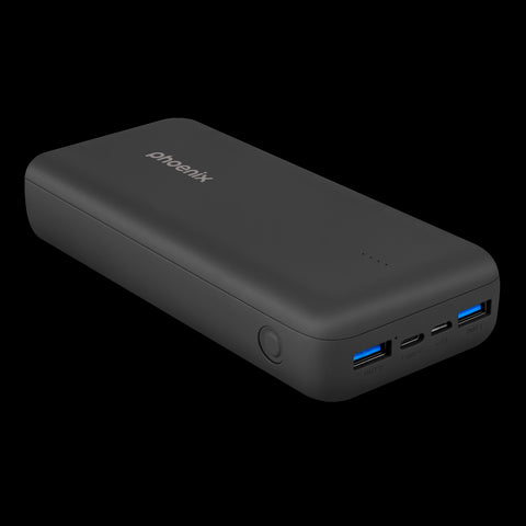 Phoenix powerbank batería externa 20000mah con 2 usb carga rapida y 1 usb tipo c pd