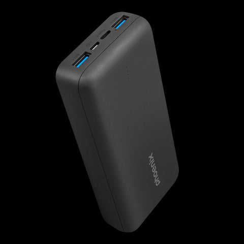 Phoenix powerbank batería externa 20000mah con 2 usb carga rapida y 1 usb tipo c pd