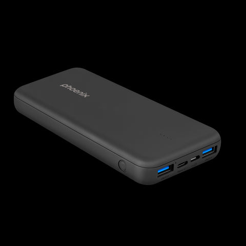 Phoenix powerbank batería externa 10000mah con 2 usb carga rapida y 1 usb tipo c pd