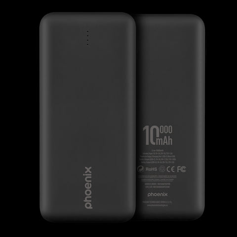Phoenix powerbank batería externa 10000mah con 2 usb carga rapida y 1 usb tipo c pd