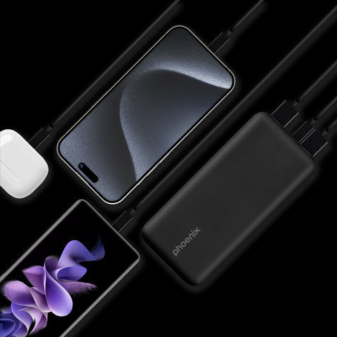 Phoenix powerbank batería externa 10000mah con 2 usb carga rapida y 1 usb tipo c pd