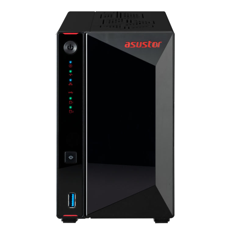 Servidor nas asustor as5402  2 bay nas 4gb ram 2.5g 2 xsata3 6gb s 3.5  2.5 hdd ssd
