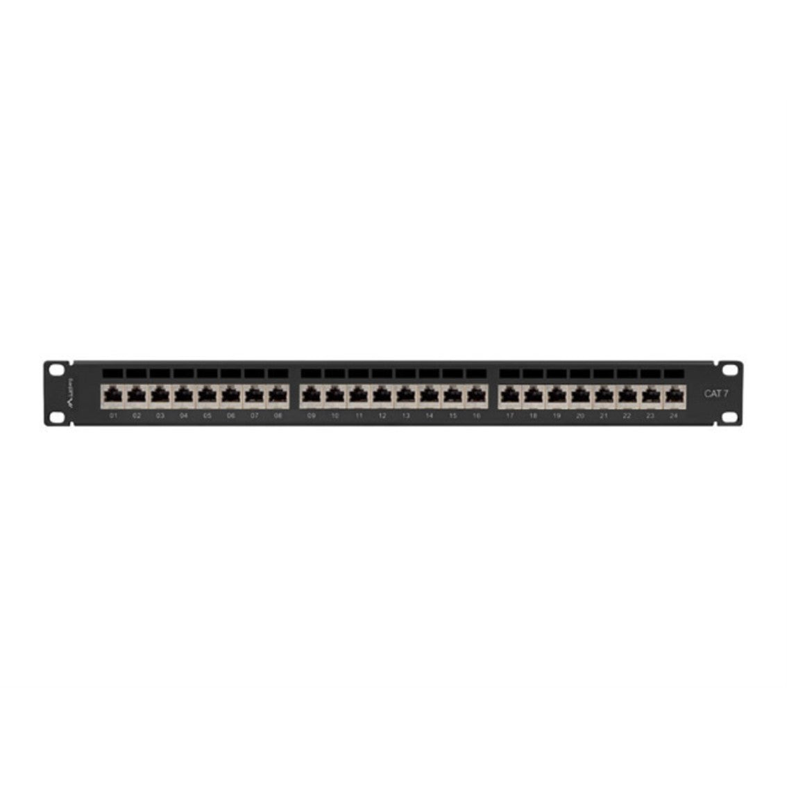 Patch panel lanberg 24 puertos 1u cat.7 ftp 19pulgadas negro