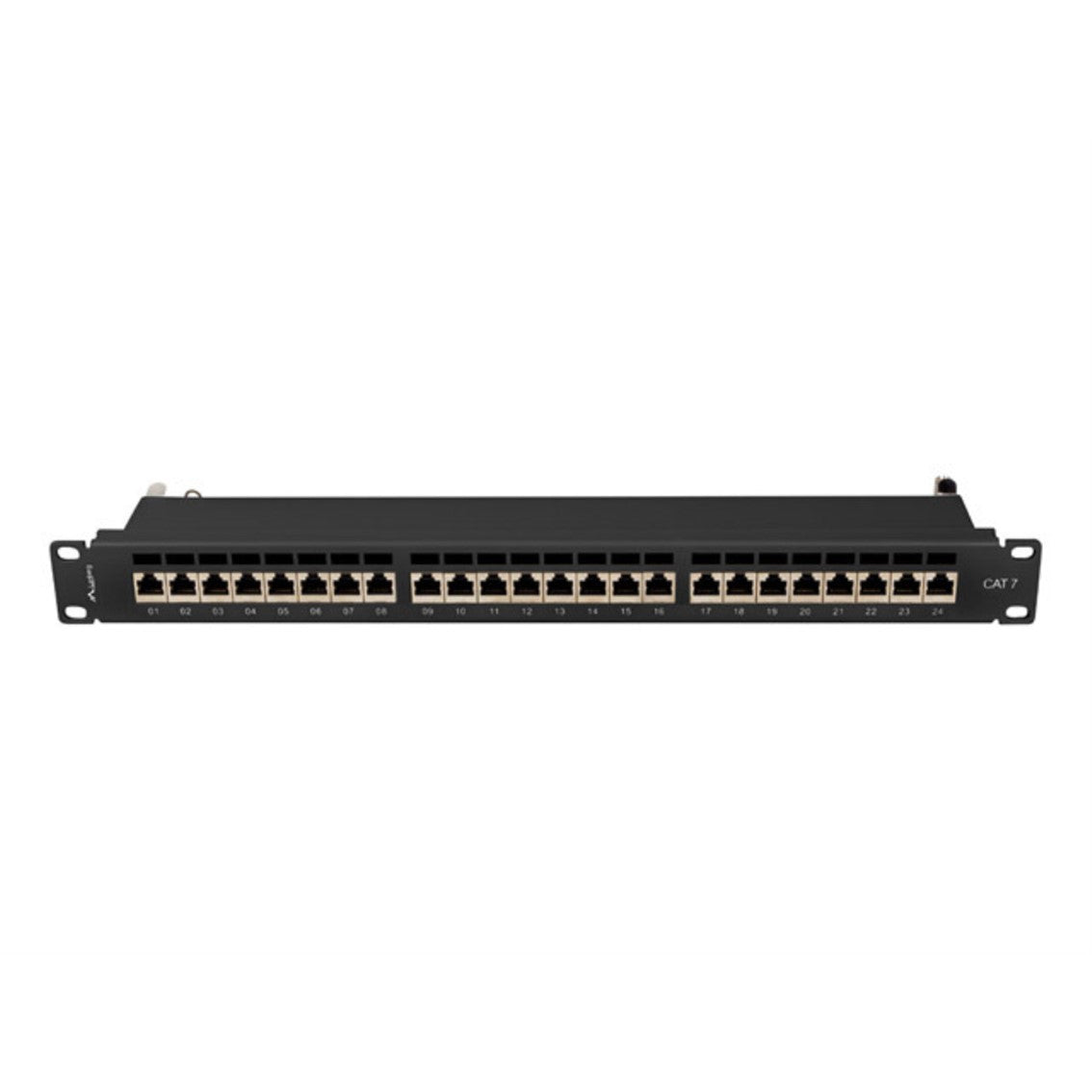 Patch panel lanberg 24 puertos 1u cat.7 ftp 19pulgadas negro