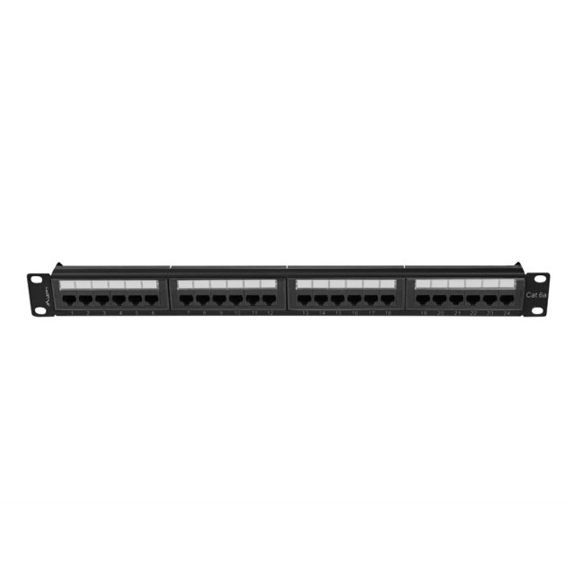 Patch panel lanberg 24 puertos 1u cat.6a utp 19pulgadas negro