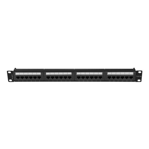 Patch panel lanberg 24 puertos 1u cat.6a utp 19pulgadas negro