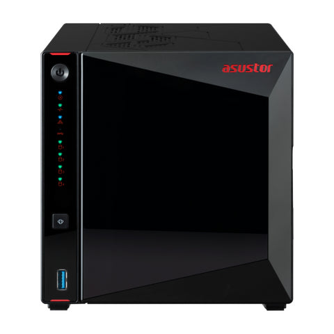 Servidor nas asustor tower 4 bay quad - core 2ghz 4gb ddr4