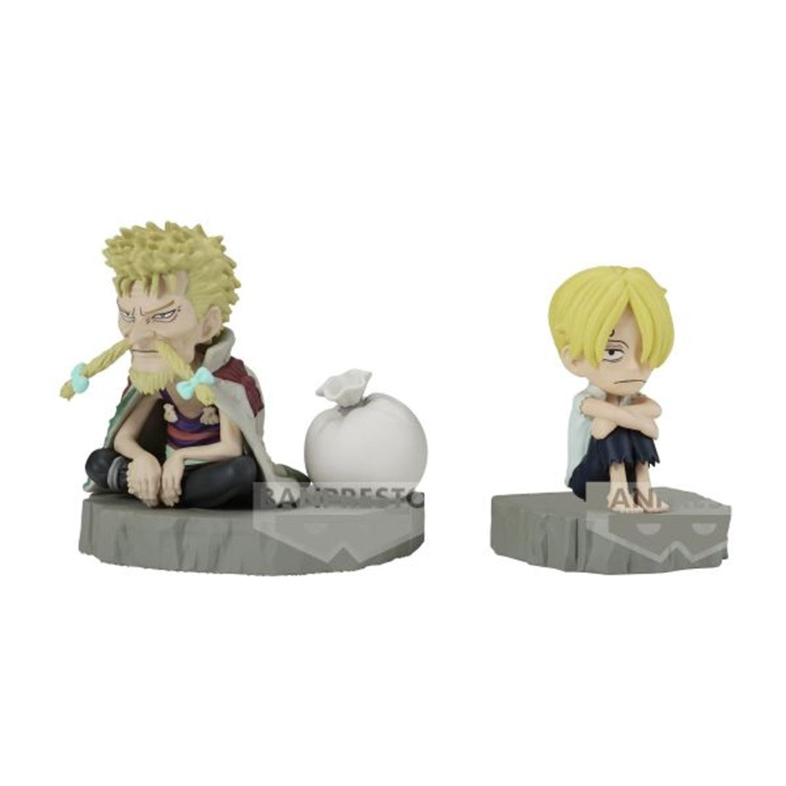 Figura banpresto one piece world collectable figure log stories sanji & zeff 6cm