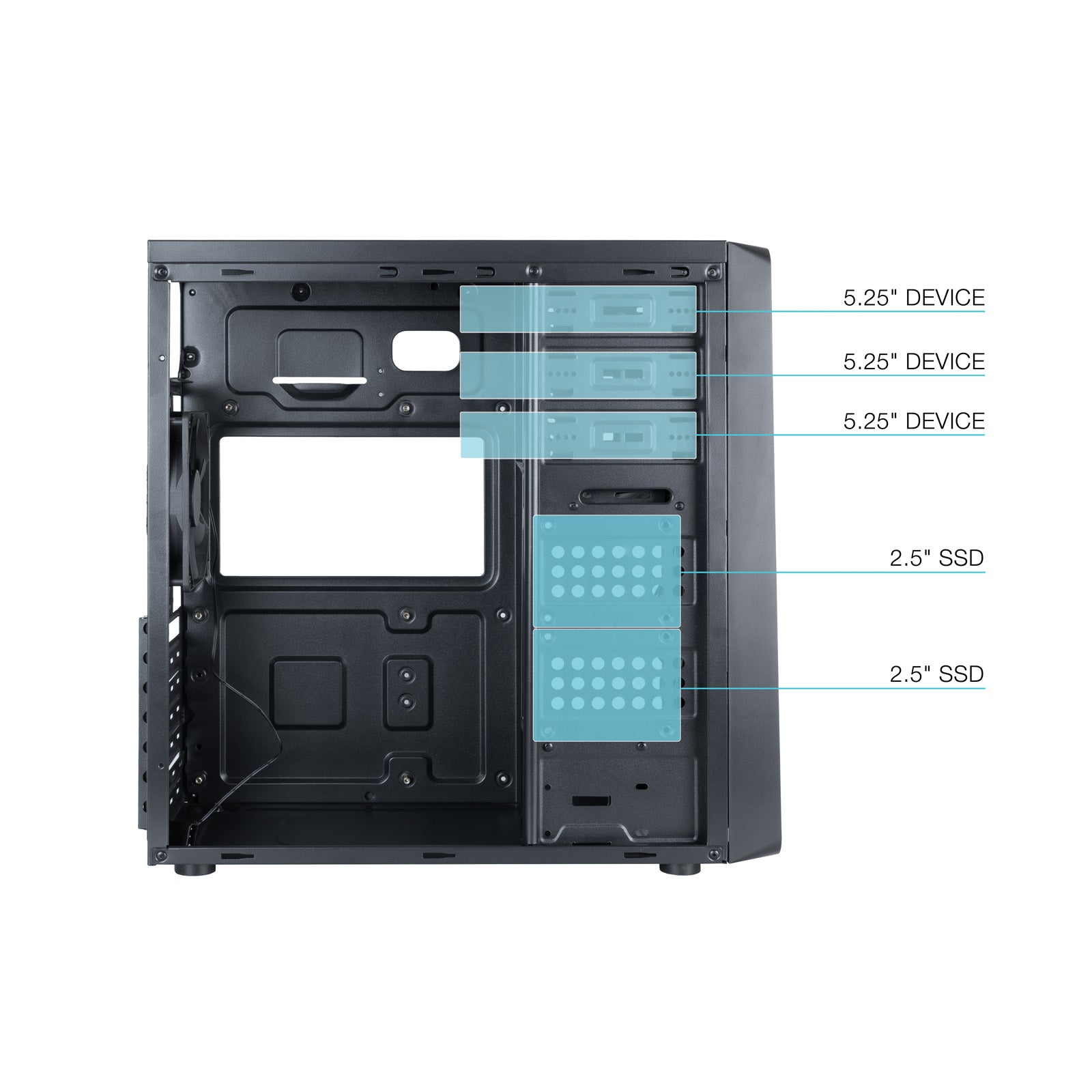 Caja ordenador tooq tqc - 5701u3c - b atx