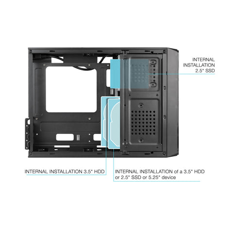 Caja ordenador tooq tqc - 3007u3cd m - atx 500w