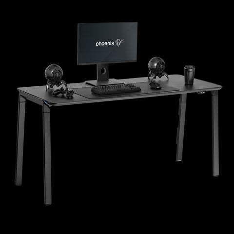 Phoenix horizon mesa escritorio gaming xl 150cm x 65cm luces rgb