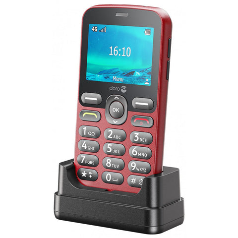 Telefono movil doro 1880 red - 2.4pulgadas - 4g - color rojo