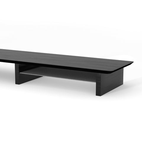 Phoenix harmony estante elevador de monitor en madera para escritorio negro con bandeja forrada en fieltro