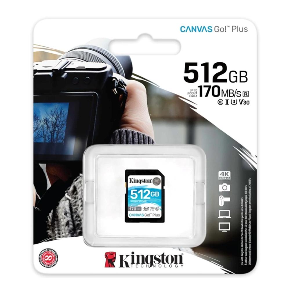 Memoria sd 512gb kingston canvas go! plus