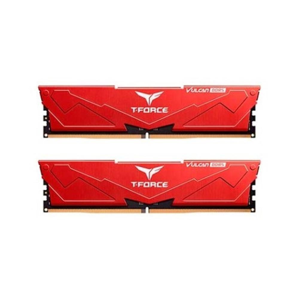 Memoria ram teamgroup t - force vulcan rojo ddr5 2x16gb 32gb cl40