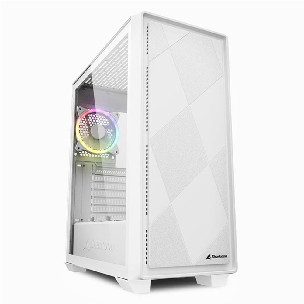 Caja ordenador gaming sharkoon midi vs8 atx cristal templado usb 3.2 blanca