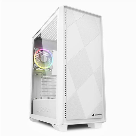 Caja ordenador gaming sharkoon midi vs8 atx cristal templado usb 3.2 blanca