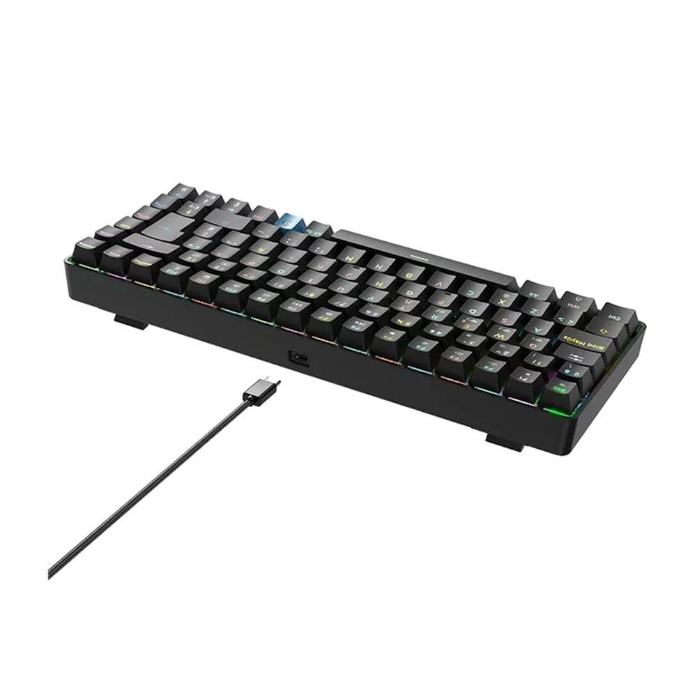 Teclado gaming hiditec gm1k switches brown negro