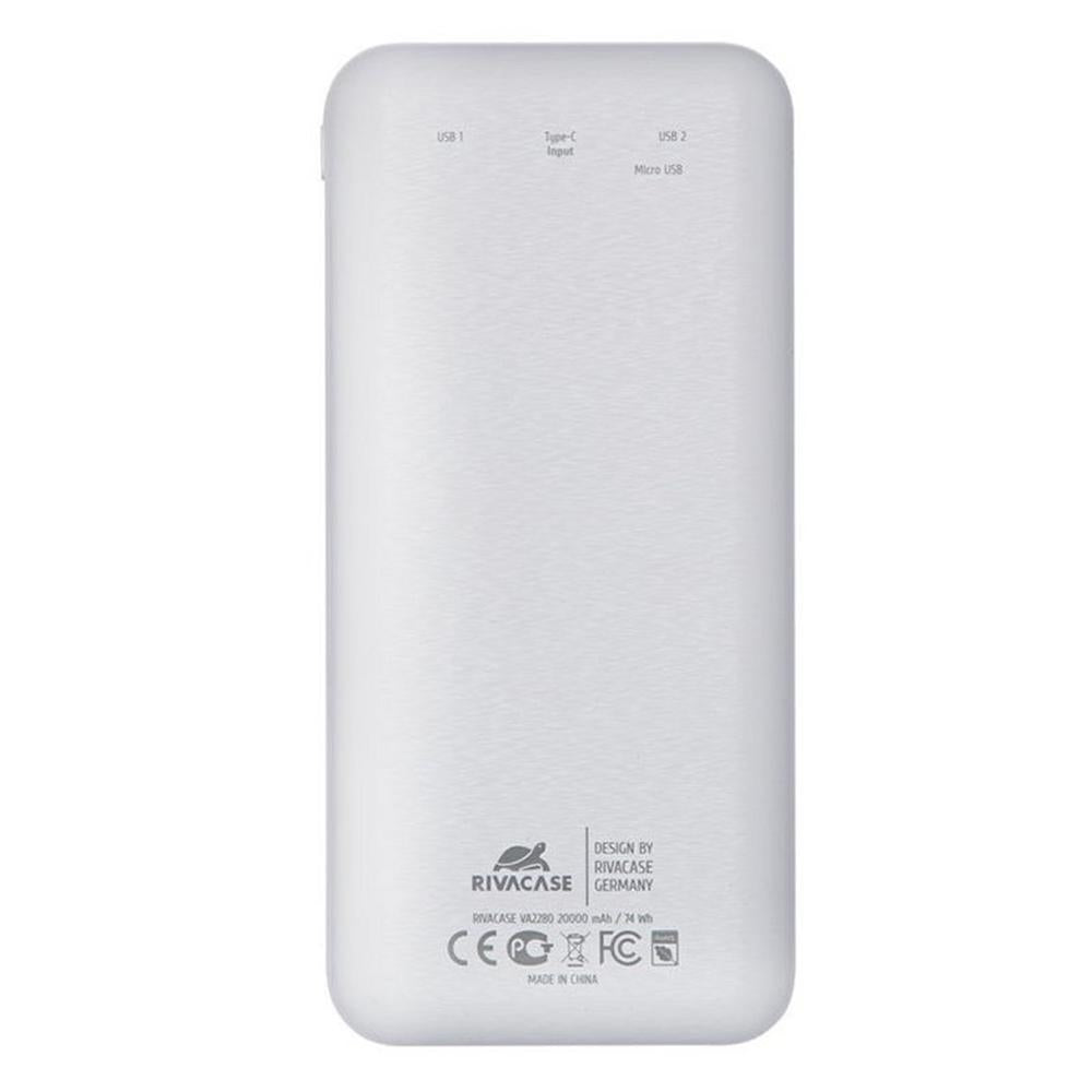 Powerbank rivacase va2280 20000mah usb tipo a - usb tipo c