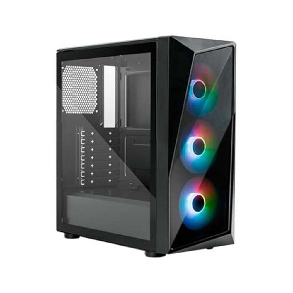 Caja ordenador gaming cooler master cmp 520 atx argb cristal templado negro