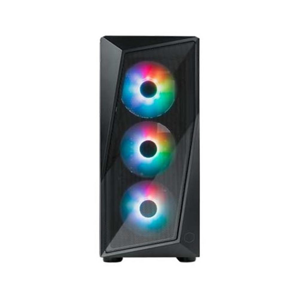 Caja ordenador gaming cooler master cmp 520 atx argb cristal templado negro