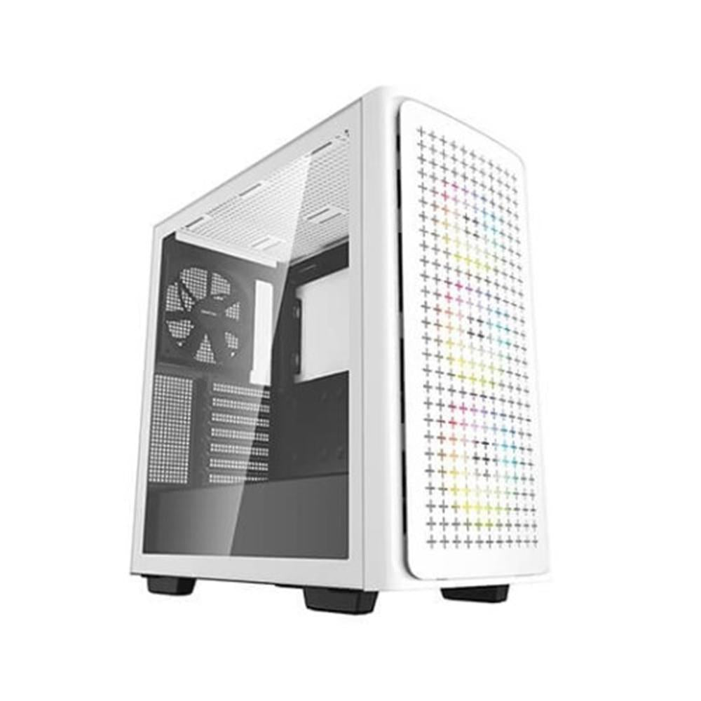 Caja ordenador gaming deepcool ck560 e - atx argb cristal templado blanco