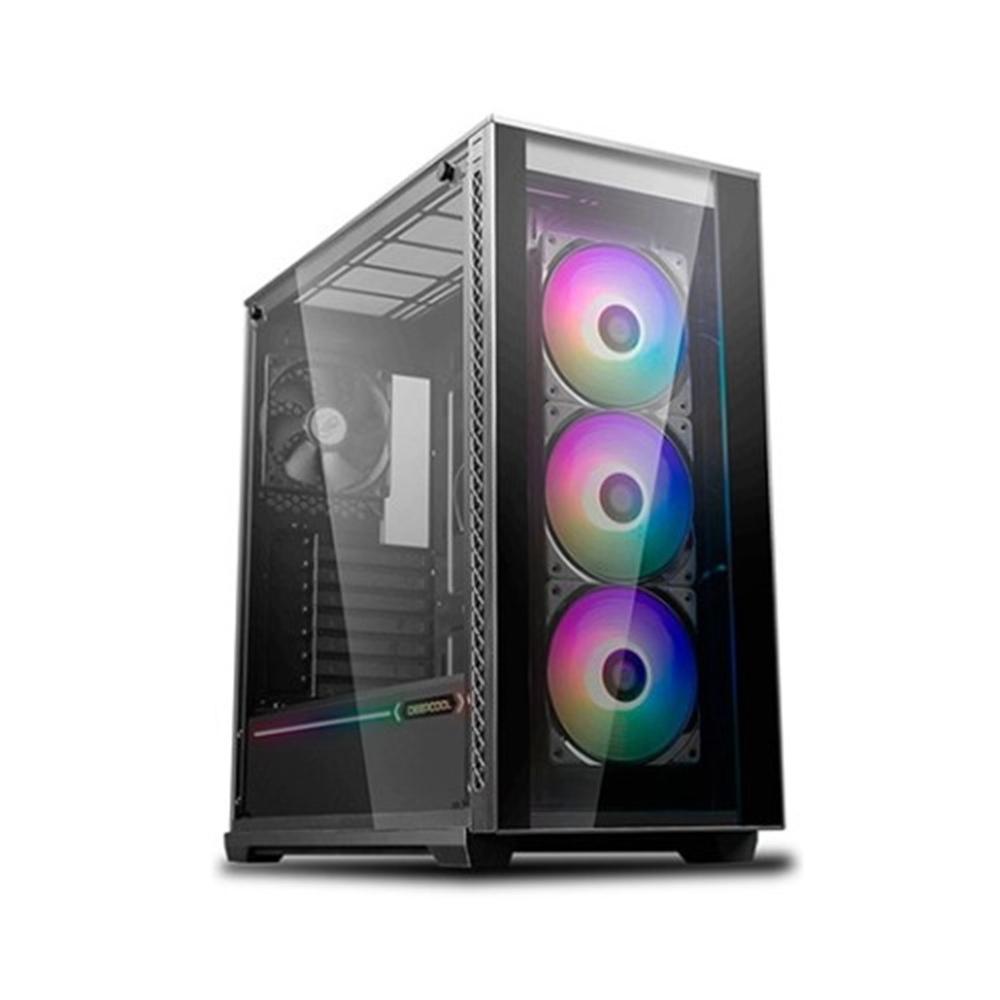 Caja ordenador gaming deepcool matrexx 70 3f e - atx cristal templado negro