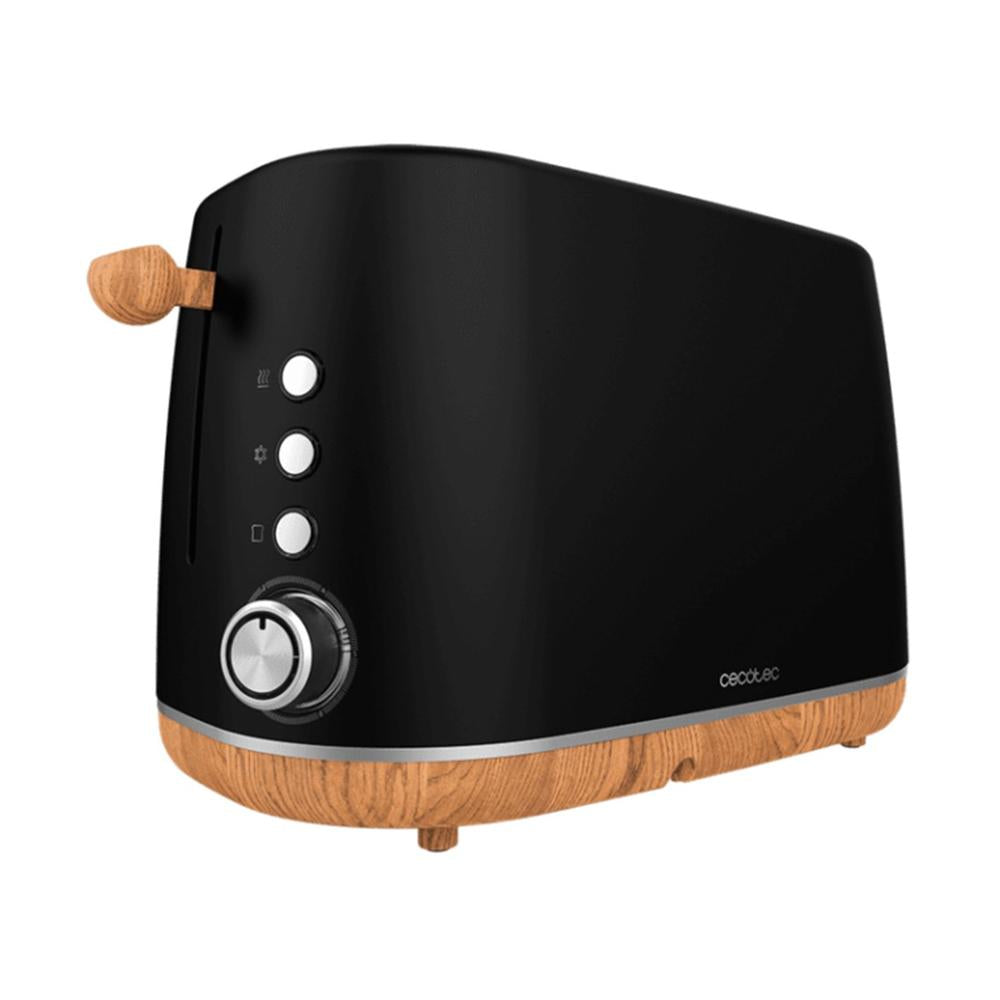 Tostadora vertical cecotec trendytoast 9000 black woody 900w