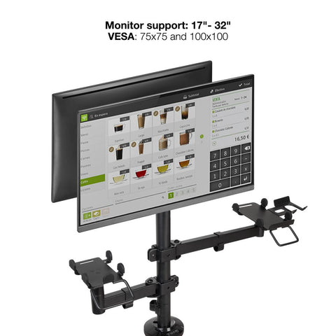 Soporte mesa tooq hasta 32pulgadas vesa 100 x 100 max 9kg - brazo