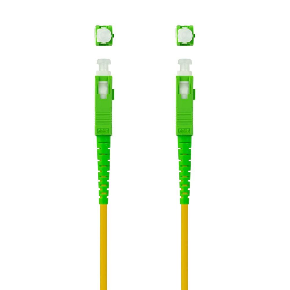 Latiguillo cable fibra optica mono nanocable sc - apc lszh amarillo 5m