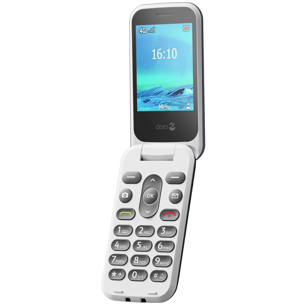 Telefono movil doro 2840 4g azul - blanco