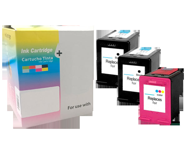 Pack de tintas compatibles dayma hp n303 xl remanufacturado (eu)  (muestra nivel de tinta) 2x bk - 1x cmy