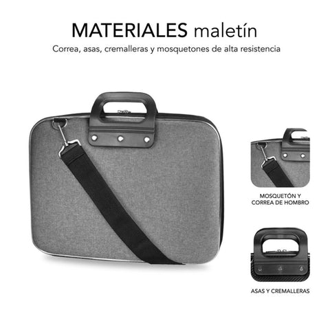 Maletin para portatil subblim eva laptop 15.6pulgadas gris