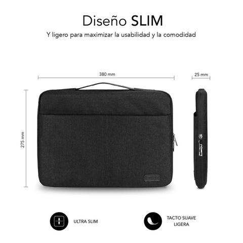 Funda subblim elegant laptop sleeve para portatil 13.3pulgadas - 14pulgadas negro