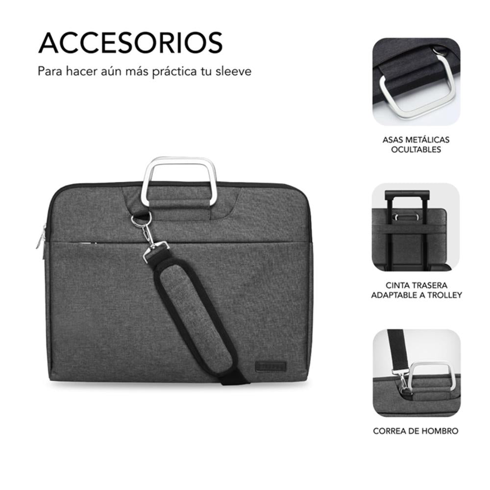 Funda subblim business laptop sleeve para portatil 15.6pulgadas gris