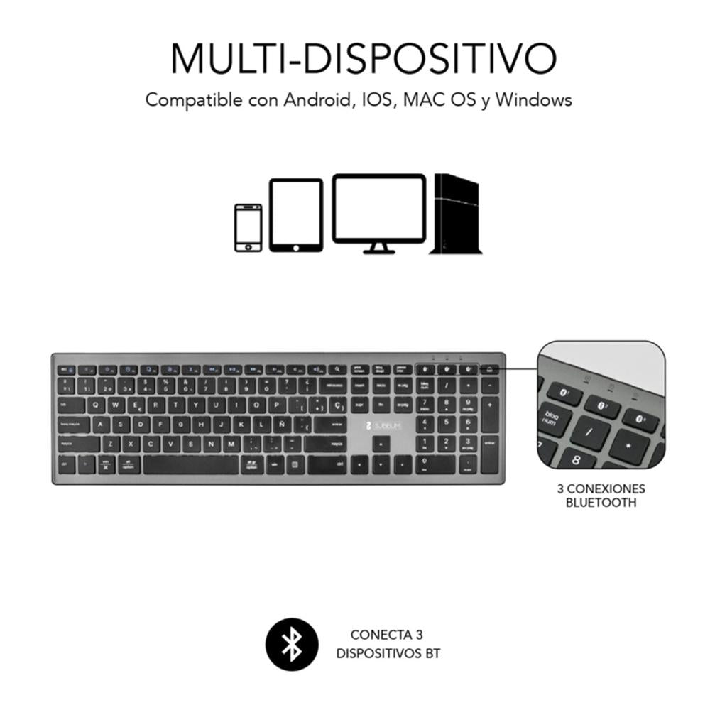 Teclado subblim subkb - 2pue201 inalambrico