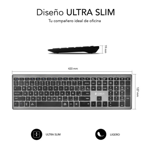 Teclado subblim subkb - 2pue201 inalambrico