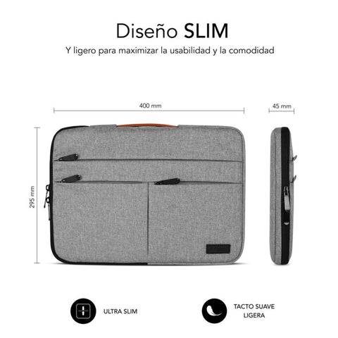 Funda subblim air padding 360 sleeve para portatil 15.6pulgadas gris