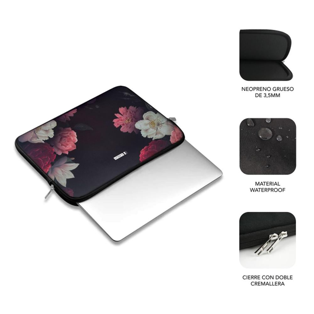 Funda subblim trendy sleeve para portatil 15.6pulgadas neo flowers